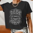 50 Years Old Vintage 1972 Man Myth Legend 50Th Birthday Women Cropped T-shirt