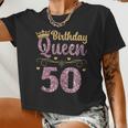 50Th Queen Birthday 50 Years Fift Women Cropped T-shirt