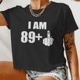 I Am 90 Middle Finger 90Th Birthday Women Cropped T-shirt