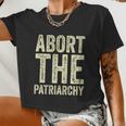 Abort The Patriarchy Vintage Feminism Reproduce Dignity Women Cropped T-shirt