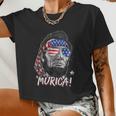 Abraham Lincoln 4Th Of July Murica Men Women American Flag Women Cropped T-shirt