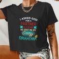 I Asked God For A Partner In Crime He Sent Me My Crazy Grandma Women Cropped T-shirt