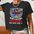 Autism Doesn't Come With A Manual It Comes With A Grandma Who Never Gives Up Women Cropped T-shirt