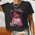 Bc Breast Cancer Awareness In October We Wear Pink Black Girl Cancer Women Cropped T-shirt