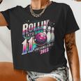 Bowling Party Rollin' 11 Awesome 2013 11Th Birthday Girls Women Cropped T-shirt