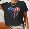 Chicken Chicken Chicken American Flag 4Th Of July Men Women Merica Usa V2 Women Cropped T-shirt