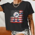 Dabbing Baseball Player 4Th July Usa Flag Plus Size Shirt For Men Women Women Cropped T-shirt