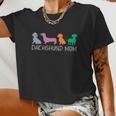 Dachshund Mom Wiener Doxie Mom Graphic Dog Lover Women Cropped T-shirt