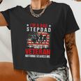Dad Stepdad And A Veteran Fathers Day 4Th Of July Women Cropped T-shirt