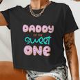 Daddy Of The Sweet One First Birthday Matching Family Donut Women Cropped T-shirt