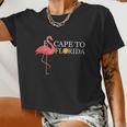 Desantis Escape To Florida Flamingo Orange Women Cropped T-shirt