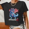 Dinosaur 4Th Of July Amerisaurus Rex Women Cropped T-shirt