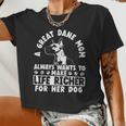 Dog Animal Dog Breeder Great Dane Mom Women Cropped T-shirt