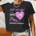 Dog Doberman Heart Shape Dog Just A Girl Who Loves Doberman Pinschers Women Cropped T-shirt