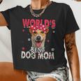 Dog Jack Russell Womens Worlds Best Jack Russell Terrier Dog Mom Women Cropped T-shirt