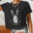 Donkey Saying Cute Mule Farm Animal V2 Women Cropped T-shirt