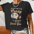 You Don't Have To Be Crazy To Camp With Us FlamingoShirt Women Cropped T-shirt