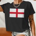 England Flag British Uk English Cross Flags Women Women Cropped T-shirt