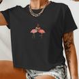 Flamingo Couples Wedding Anniversary Valentines Him Her Women Cropped T-shirt