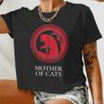 Fun Mother Of Cats Cat With Wings Women Cropped T-shirt