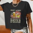 4Th Of July American Drinking Women Cropped T-shirt