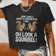 Adhd Squirrel For Men Women Chipmunk Pet Lovers Women Cropped T-shirt