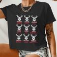 Christmas Deer Bow Hunting Santa Men Women Hunter Tshirt V2 Women Cropped T-shirt