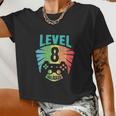 Level 8 Unlocked 8Th Birthday Girl Women Cropped T-shirt