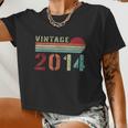 Vintage 2014 8 Years Old Boys And Girls 8Th Birthday Women Cropped T-shirt