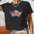 Gamer 4Th Of July Video Game Eagle Women Cropped T-shirt