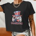 Gamerica 4Th Of July Usa Flag Women Cropped T-shirt