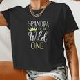 Grandpa Of The Wild One First Birthday Matching Family Women Cropped T-shirt