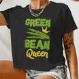Green Bean Queen String Beans Vegetarian Vegan Women Cropped T-shirt