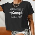 What Happens At Camp Stays Shirt Men Women Camping Women Cropped T-shirt