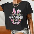 Hoppiest Grammy Ever Easter Happy Easter Day Grandma Women Cropped T-shirt