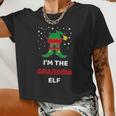 I'm The Grandma Elf Boots Hat Family Xmas Women Cropped T-shirt
