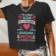I'm A Proud Son Of A Freaking Awesome Mom Yes She Bought Me This Shirt Women Cropped T-shirt