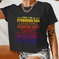 I'm A Stubborn Son But My Freaking Awesome Mom Women Cropped T-shirt