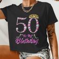 It's My 50Th Birthday Queen Tiara Shoes 50 Yrs Old Bday Women Cropped T-shirt