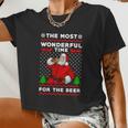 It's The Most Wonderful Time For A Beer Ugly Christmas Sweater Women Cropped T-shirt
