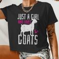 Just A Girl Who Loves Goats Valentine Day Women Cropped T-shirt