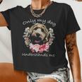 Labradoodle Lover Only My Dog Understands Me Flower Women Cropped T-shirt
