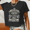 Legends Were Born In January 1989 Vintage 33Rd Birthday For Men & Women Women Cropped T-shirt