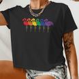 Lgbt Flamingo Rainbow Gay Lesbian Pride Women Cropped T-shirt