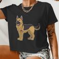 I Love Mom Tattoo German Shepard Women Cropped T-shirt