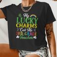 My Lucky Charms Call Me 3Rd Grade Teacher St Patricks Day Women Cropped T-shirt