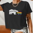 Mama Bear Lgbt Gay Pride Lesbian Bisexual Ally Quote Women Cropped T-shirt