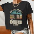 Man Myth Legend Dad Chief Amazing Daddy Novelty Women Cropped T-shirt