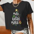 Mele Kalikimaka Shirt For Women Hawaiian Hawaii Christmas Tshirt Women Cropped T-shirt