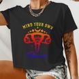 Mind Your Own Uterus Floral Feminist Pro Choice V2 Women Cropped T-shirt